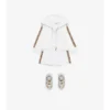 Check Trim Cotton Zip Hoodie