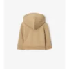 Check Trim Cotton Zip Hoodie