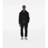 Check Trim Cotton Zip Hoodie