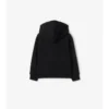 Check Trim Cotton Zip Hoodie