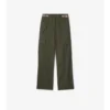 Check Trim Gabardine Cargo Trousers