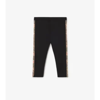 Check Trim Nylon Leggings