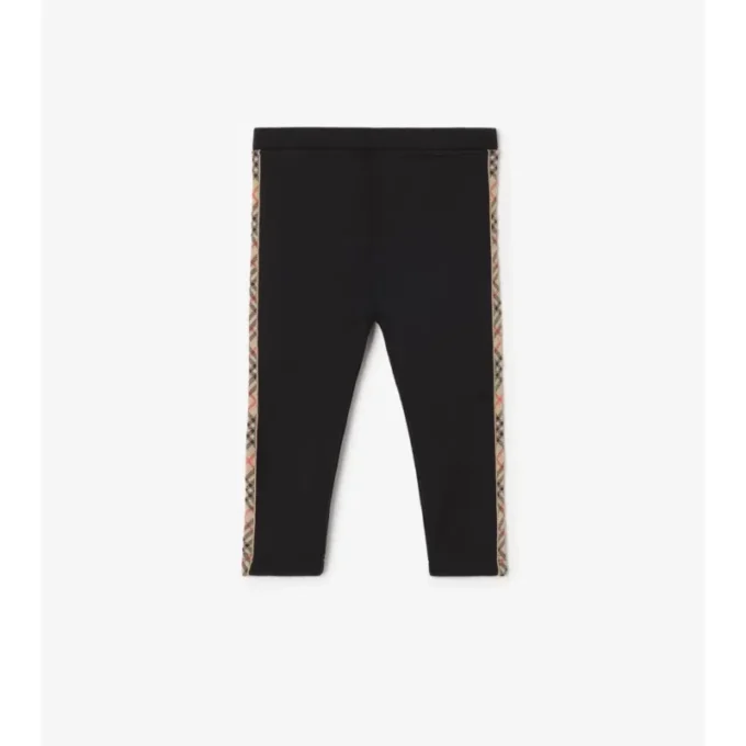 Check Trim Nylon Leggings