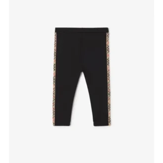 Check Trim Nylon Leggings