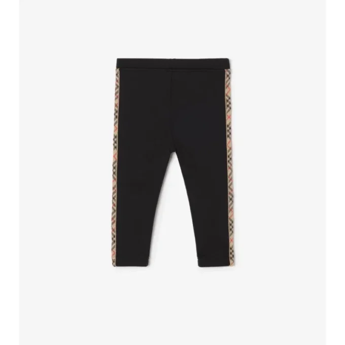 Check Trim Nylon Leggings