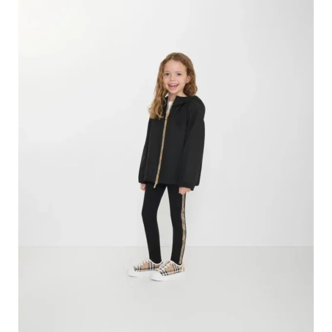 Check Trim Nylon Leggings