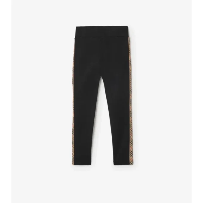 Check Trim Nylon Leggings
