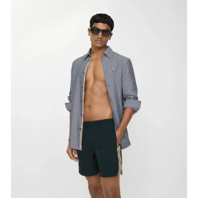 Check Trim Swim Shorts