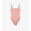 Check Trim Swimsuit