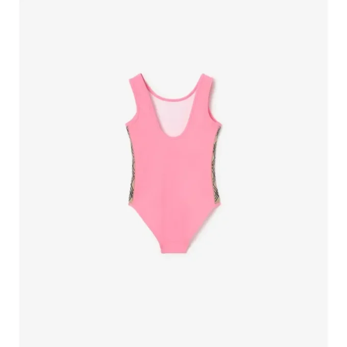 Check Trim Swimsuit