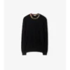 Check Trim Wool Sweater
