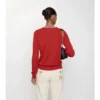Check Trim Wool Sweater
