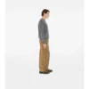 Check Trim Wool Sweater