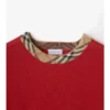 Check Trim Wool Sweater