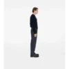 Check Trim Wool Sweater