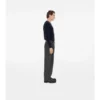 Check Trim Wool Sweater