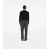 Check Trim Wool Sweater