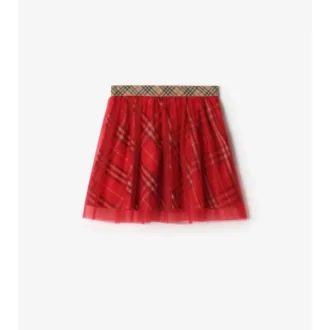 Check Tulle Skirt