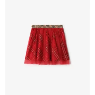 Check Tulle Skirt