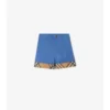 Check Turn-Up Cotton Shorts