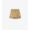 Check Turn-Up Cotton Shorts