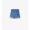 Check Turn-Up Cotton Shorts