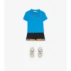 Check Turn-Up Cotton Shorts
