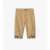 Check Turn-Up Cotton Trousers