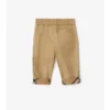 Check Turn-Up Cotton Trousers