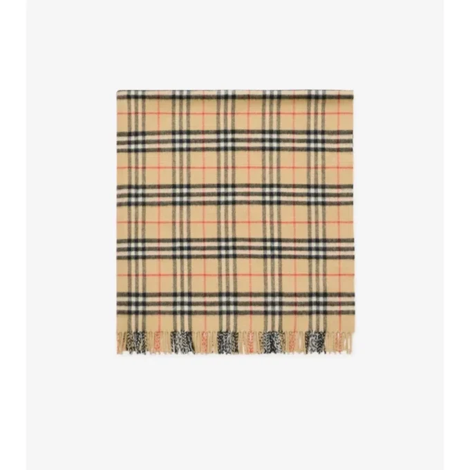 Check Wool Baby Blanket