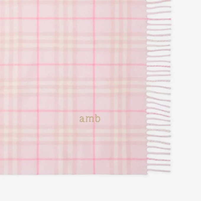 Check Wool Baby Blanket
