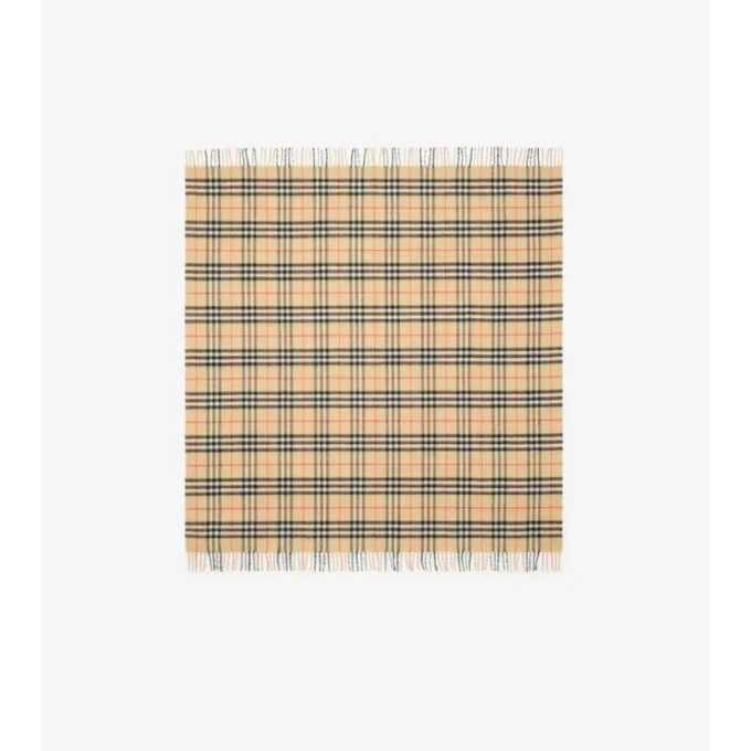 Check Wool Baby Blanket