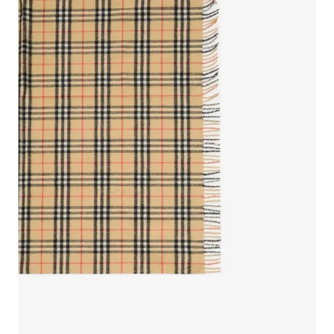 Check Wool Baby Blanket
