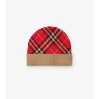 Check Wool Beanie