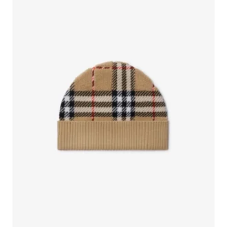 Check Wool Beanie