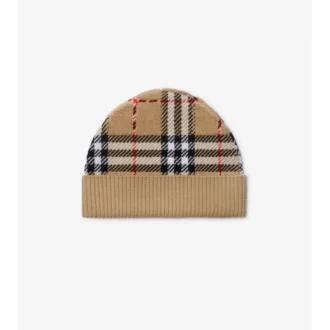 Check Wool Beanie