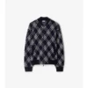 Check Wool Blend Bomber Jacket