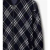 Check Wool Blend Bomber Jacket