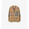 Check Wool Blend Cardigan