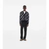 Check Wool Blend Cardigan