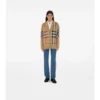 Check Wool Blend Cardigan