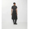 Check Wool Blend Kilt Dress