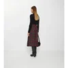 Check Wool Blend Midi Kilt
