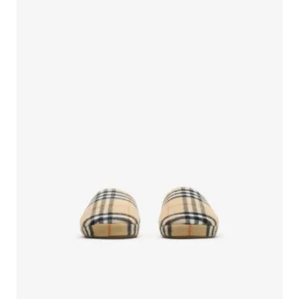 Check Wool Blend Slippers