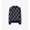 Check Wool Blend Sweater