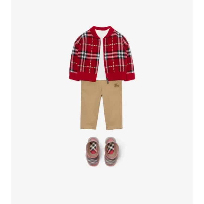 Check Wool Bomber Jacket