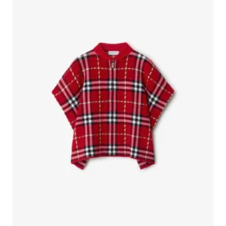 Check Wool Cape