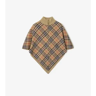 Check Wool Cape