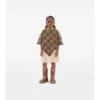 Check Wool Cape