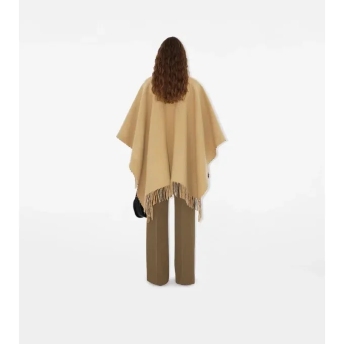 Check Wool Cape